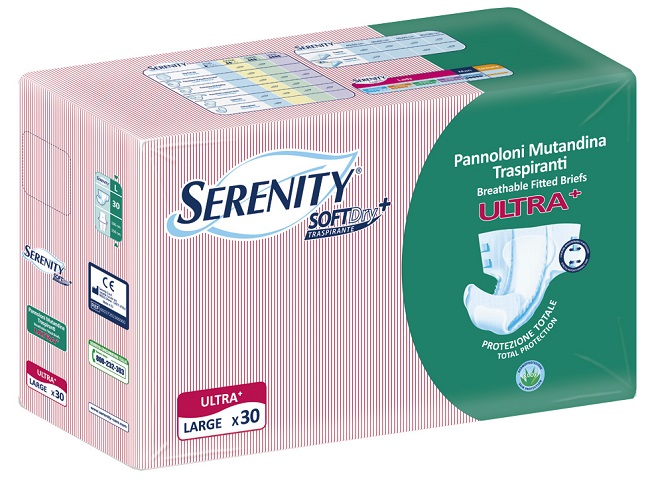 PANNOLONE A MUTANDINA SERENITY FITTED ULTRA + ALOE L 30 PEZZI - farmacia187.it