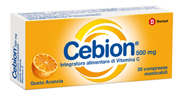 CEBION MASTICABILE ARANCIA VITAMINA C 500 MG 20 COMPRESSE - farmacia187.it