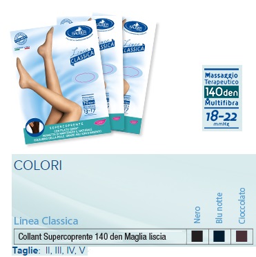SAUBER COLLANT 140 DENARI SUPER COPRENTE MICRORETE CIOCCOLATO 3 LINEA CLASSICA - farmacia187.it