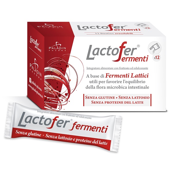 LACTOFER FERMENTI 12 BUSTINE OROSOLUBILI - farmacia187.it