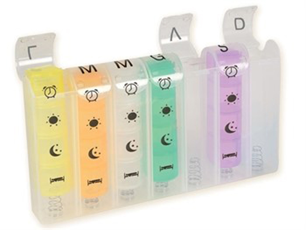 PORTAPILLOLE SETTIMANALE X4 SPRING ITA - farmacia187.it
