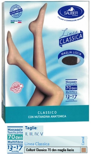 SAUBER CLASSICO COLLANT 70 DENARI MAGLIA LISCIA CAMEL 5 - farmacia187.it