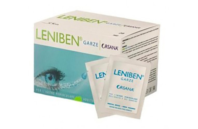 GARZA OCULARE LENIBEN CON ACIDO IALURONICO ED ESTRATTI VEGETALI 28 PEZZI - farmacia187.it