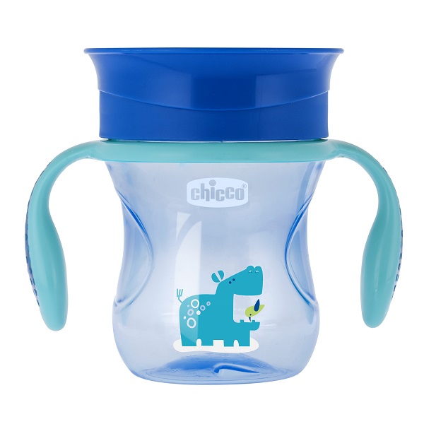 CHICCO TAZZA PERFECT 360 AZZURRA 12 MESI - farmacia187.it