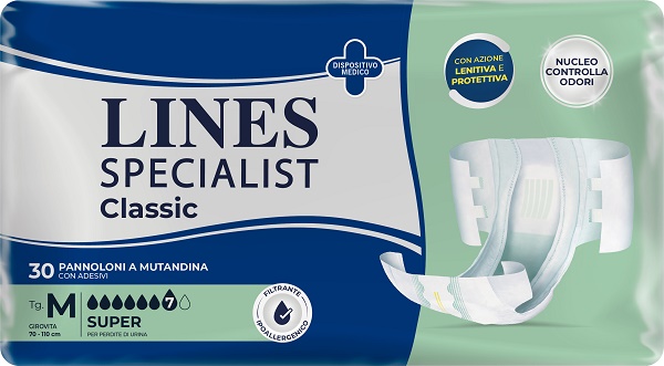 PANNOLONE A MUTANDA LINES SPECIALIST CLASSIC SUPER MM 30 PEZZI - farmacia187.it