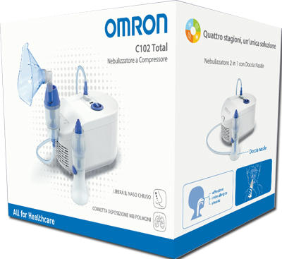 NEBULIZZATORE A PISTONE OMRON C102 TOTAL - farmacia187.it