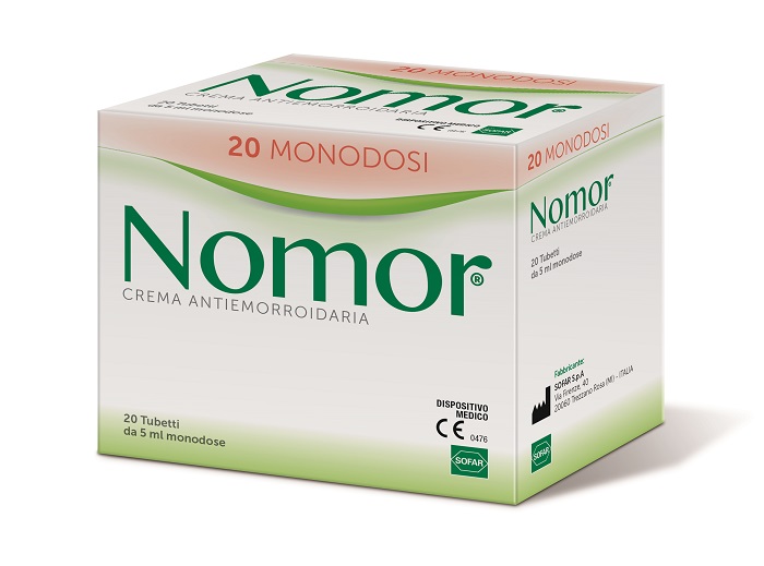 NOMOR CREMA ANTIEMORROIDARIA 20 TUBETTI MONODOSE DA 5 ML - farmacia187.it