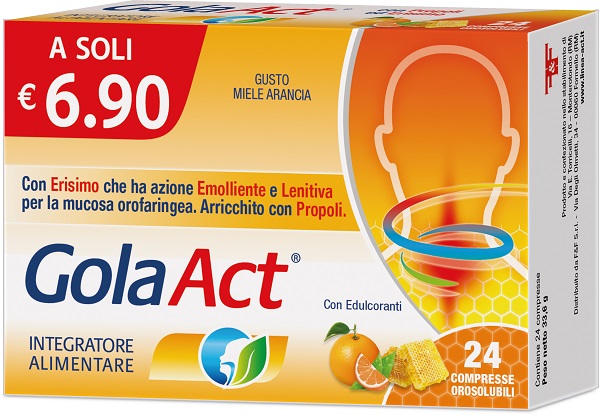 GOLA ACT MIELE ARANCIA 24 COMPRESSE OROSOLUBILI - farmacia187.it