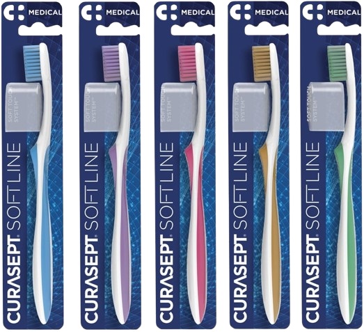 CURASEPT SPAZZOLINO SOFT MEDICAL COLORE AZZURRO - farmacia187.it