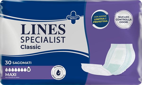 PANNOLONE PER INCONTINENZA LINES SPECIAL CLASSIC SAGOMATO MAXI 30 PEZZI - farmacia187.it