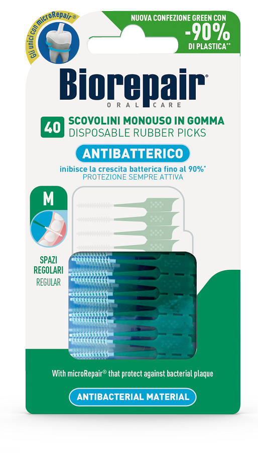 BIOREPAIR ORAL CARE ANTIBATTERICO 40 SCOVOLINI MONOUSO SPAZI REGOLARI - farmacia187.it