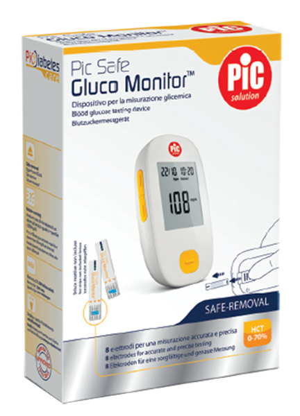 GLUCOMETRO CON MONITOR PIC GLUCO SAFE 1 PEZZO - farmacia187.it