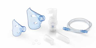 SOFFIO CUBE KIT ACCESSORI RICAMBIO CON AMPOLLA BOCCAGLIO FOCELLA NASALE MASCHERA PEDIATRICA ADULTI TUBELLO FILTRI RICAMBIO BORSA PORTA ACCESSORI - farmacia187.it