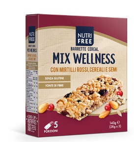 NUTRIFREE BARRETTE CEREAL MIX WELLNESS 28 G X 5 - farmacia187.it