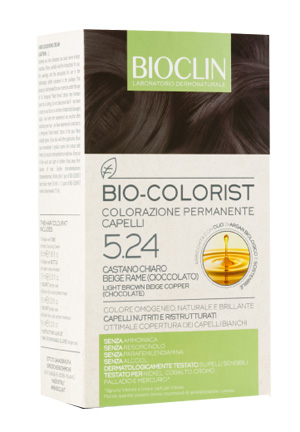 BIOCLIN BIO COLORIST 5,24 CASTANO CHIARO BEIGE RAME CIOCCOLATO - farmacia187.it