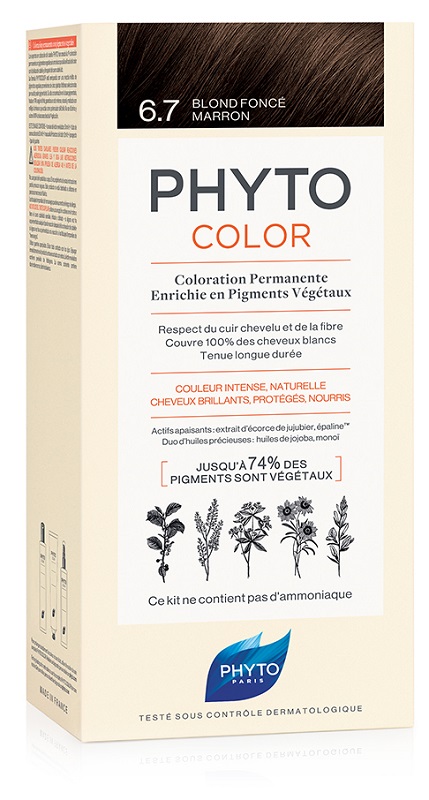 PHYTOCOLOR 6.7 BIONDO SCU TABA 1 LATTE + 1 CREMA + 1 MASCHERA + 1 PAIO DI GUANTI - farmacia187.it