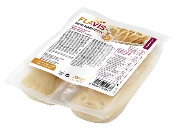 FLAVIS MINI BAGUETTE PANINI BIANCHI APROTEICI 2 PEZZI DA 100 G - farmacia187.it