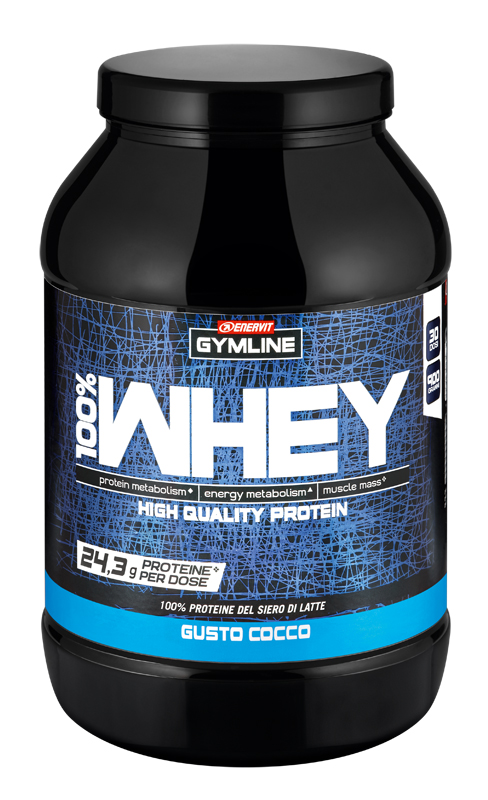 GYMLINE 100% WHEY CONCENTRATE COCCO 900 G - farmacia187.it