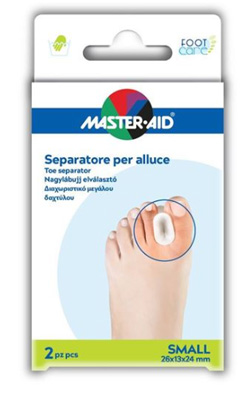 SEPARATORE DITA IN GEL MASTER-AID FOOTCARE PER ALLUCE SMALL 2 PEZZI D1 - farmacia187.it