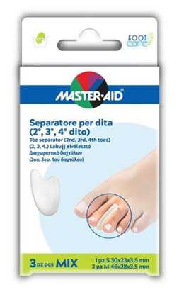 SEPARATORE DITA IN GEL MASTER-AID FOOTCARE MIX 1 SMALL + 2 MEDIUM C9 - farmacia187.it