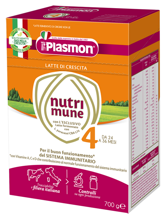 PLASMON NUTRI-MUNE LATTE STAGE 4 POLVERE 700 G - farmacia187.it