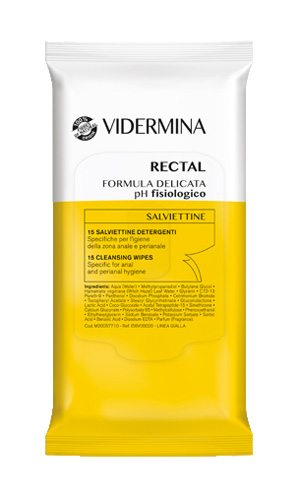 VIDERMINA RECTAL SALVIETTINE 15 PEZZI - farmacia187.it