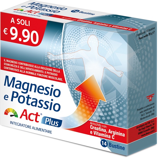 MAGNESIO E POTASSIO ACT PLUS 14 BUSTINE - farmacia187.it