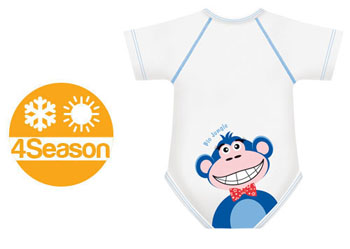 BODY 0/36M BIO COTTON 4SEASON SCIMMIA - farmacia187.it