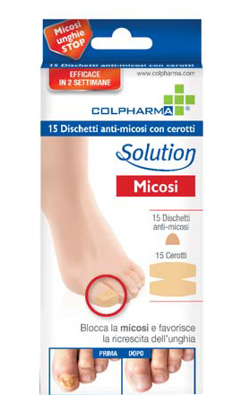 DISCHETTO ANTIMICOSI CON CEROTTO COLPHARMA 15 PEZZI - farmacia187.it