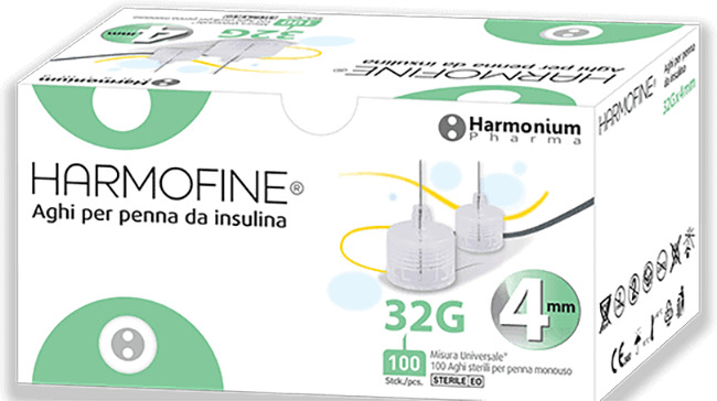 AGO HARMOFINE PENNA DA INSULINA GAUGE 32 4MM 100 PEZZI - farmacia187.it