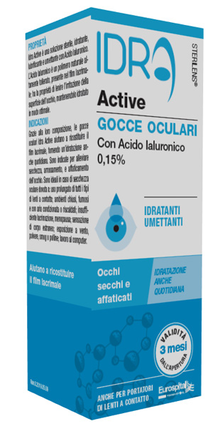 GOCCE OCULARI STERILENS IDRA ACTIVE 10 ML CON ACIDO IALURONICO 0,15% - farmacia187.it
