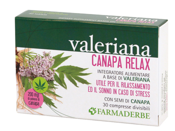 VALERIANA CANAPA RELAX 30 COMPRESSE DIVISIBILI - farmacia187.it