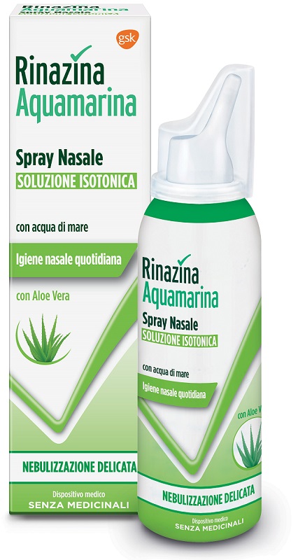 RINAZINA AQUAMARINA ISOTONICA ALOE SPRAY NEBULIZZAZIONE DELICATA 100 ML - farmacia187.it