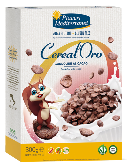 PIACERI MEDITERRANEI CEREALORO GONDOLINE CACAO 300 G - farmacia187.it