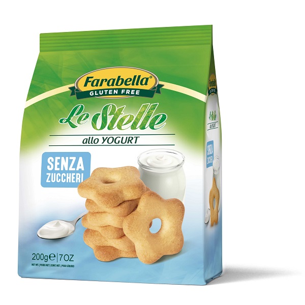 FARABELLA BISCOTTI LE STELLE YOGURT SENZA ZUCCHERO 200 G - farmacia187.it