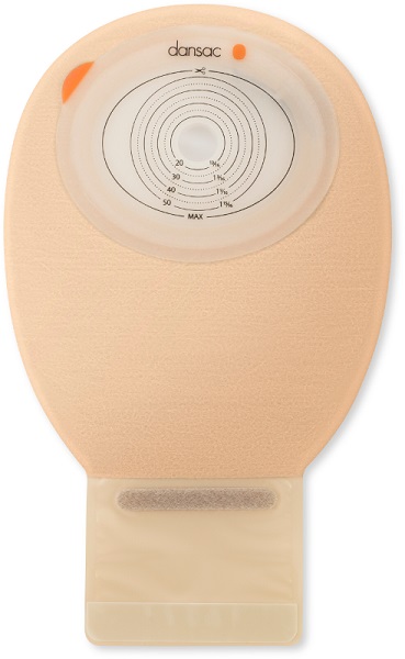 DANSAC NOVALIFE TRE 1 SACCA APERTA OPACA PIANA MAXI PER ILEOSTOMIA CON FINESTRA RITAGLIABILE 15-70X90 MM 550 ML 10 PEZZI - farmacia187.it