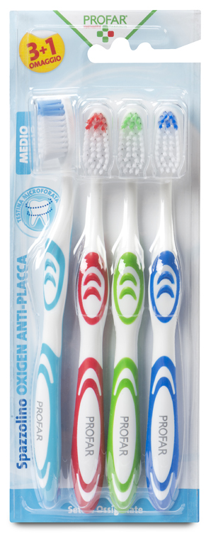 PROFAR SPAZZOLINO ANTIPLACCA OXIGEN 4 PEZZI - farmacia187.it