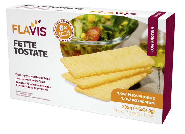 FLAVIS FETTE TOSTATE APROTEICHE 6 PORZIONI DA 34,3 G - farmacia187.it