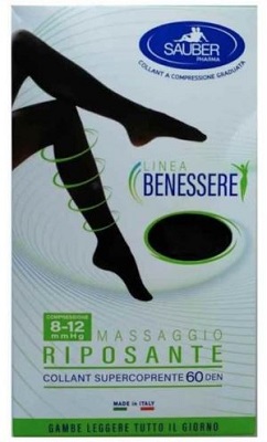 COLLANT SUPERCOPRENTE SAUBER 8-12 MMHG FANTASIA POIS PICCOLI BIANCO E NERO 3 - farmacia187.it