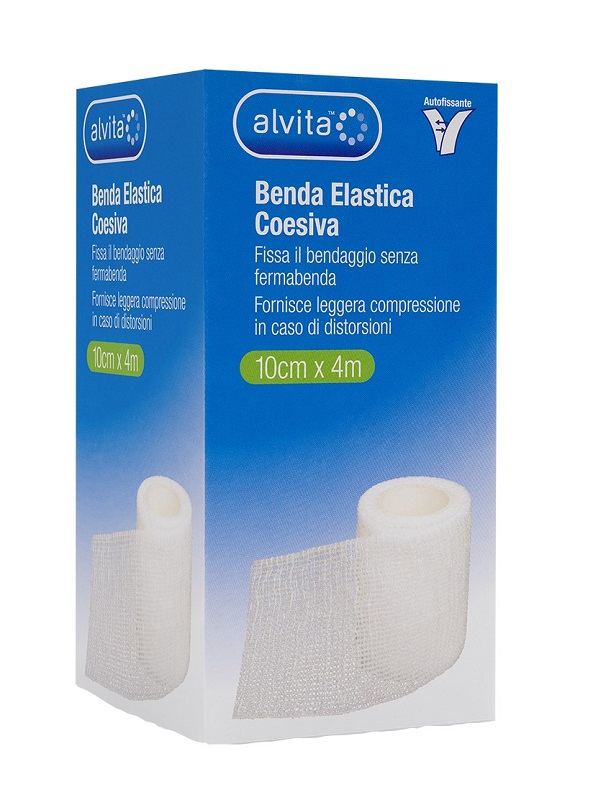 BENDA ELASTICA AUTOADESIVA ALVITA 10X4CM - farmacia187.it