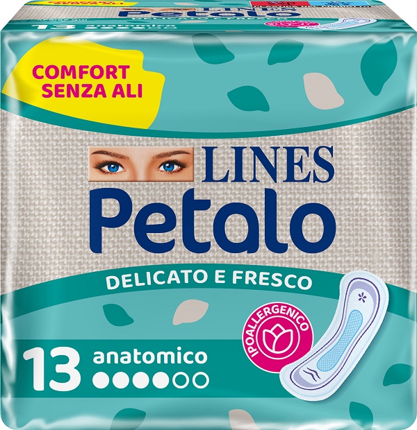 LINES PETALO BLU ASSORBENTE ANATOMICO 13 PEZZI - farmacia187.it
