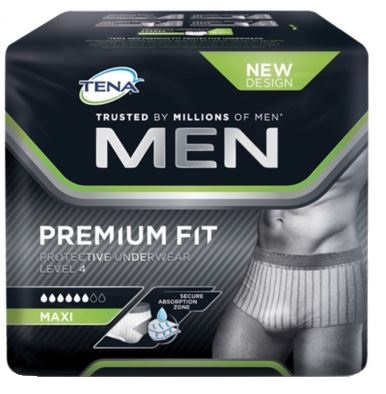 MUTANDINA ASSORBENTE MASCHILE TENA MEN PREMIUM FIT LIVELLO 4 S/M 10 PEZZI - farmacia187.it