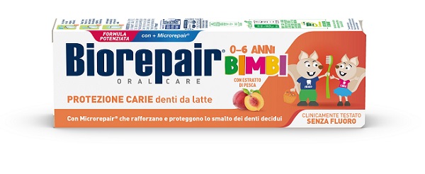 BIOREPAIR ORAL CARE KIDS 0-6 ANNI DENTI DA LATTE DENTIFRICIO CON ESTRATTO DI PESCA 50 ML - farmacia187.it