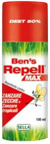 BEN'S REPELLENTE BIOCIDA 50% 100 ML - farmacia187.it