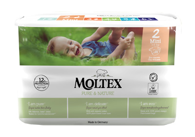 PANNOLINI MOLTEX PURE & NATURE MINI 3-6 KG TAGLIA 2 38 PEZZI - farmacia187.it