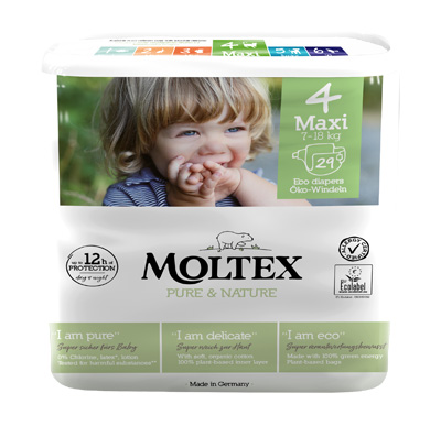 PANNOLINI MOLTEX PURE & NATURE MAXI 7-14 KG TAGLIA 4 29 PEZZI - farmacia187.it