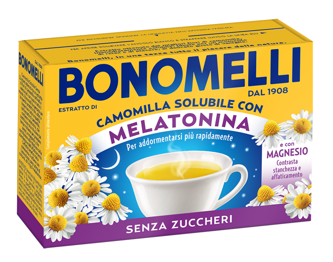 CAMOMILLA SOLUBILE MELATONINA MAGNESIO 16 BUSTINE - farmacia187.it