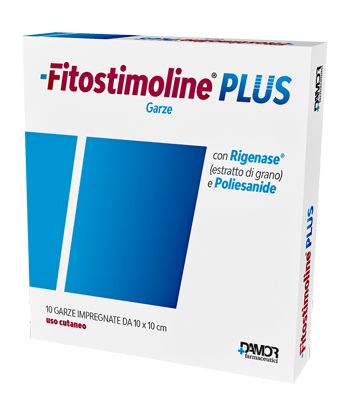 GARZA FITOSTIMOLINE PLUS 10X10 CM 10 PEZZI - farmacia187.it