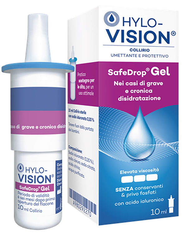 HYLOVISION SAFE DROP GEL 0,3% COLLIRIO UMETTANTE E PROTETTIVO 10 ML - farmacia187.it