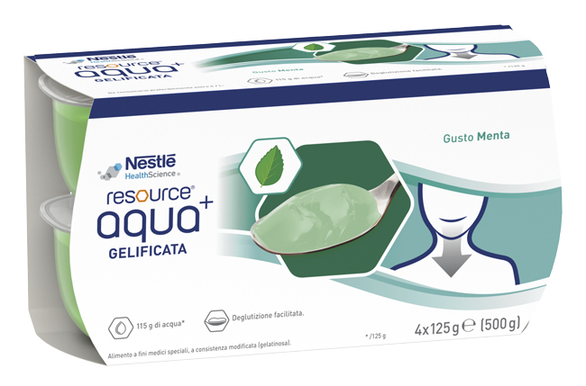 RESOURCE AQUA ACQUA GELIFICATA+MINT CUP 6 4X125 G - farmacia187.it